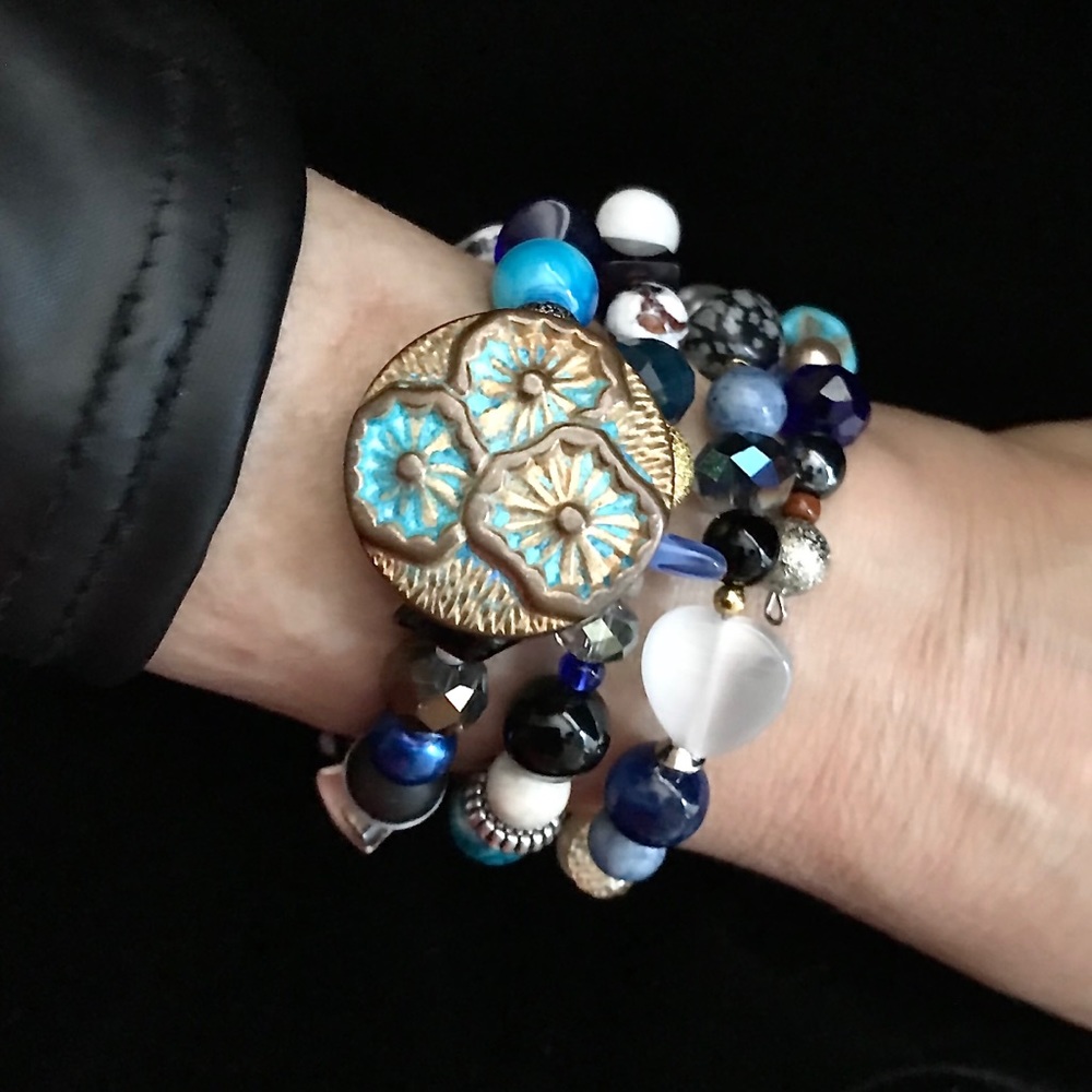 Handmade Bracelet with Modern & Vintage Elements (NB53-6H) New Without Tags - Picture 2 of 9